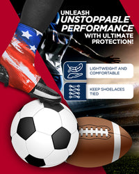 Spats Cleat Men & Boys Football Covers (Bruashy Usa Flag)