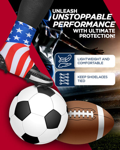 Spats Cleat Men & Boys Football Covers (usa Flag)