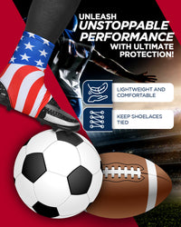 Spats Cleat Men & Boys Football Covers (usa Flag)