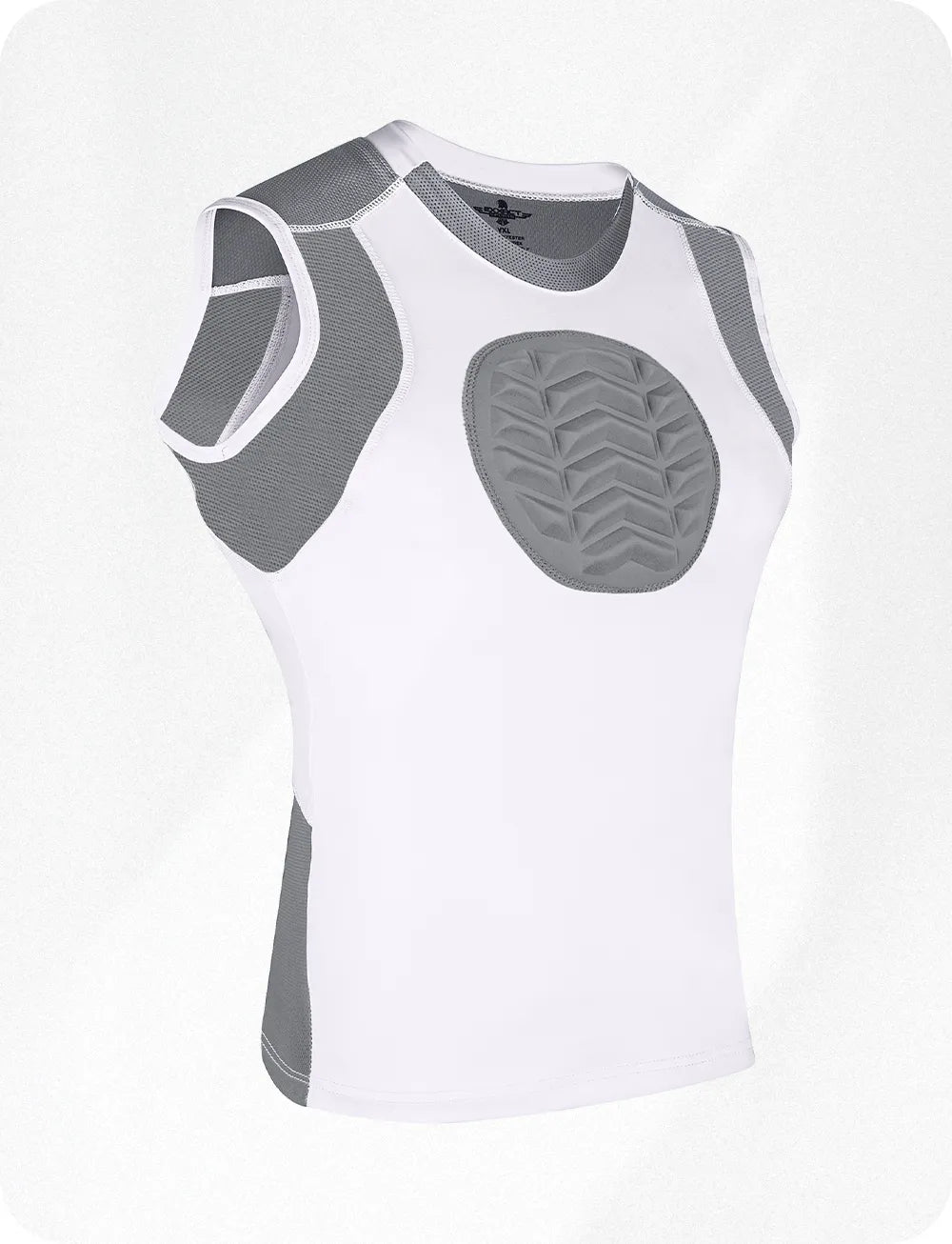 Youth Boys Baseball Chest Protector For Sternum Heart Protection (White)