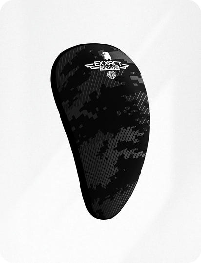 Lightweight Athletic Cup For Men & Boys with Soft Rim Comfort (Black Camo)