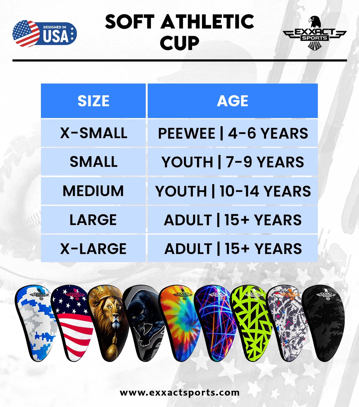 Lightweight Athletic Cup For Men & Boys with Soft Rim Comfort (Black Camo)