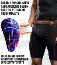 Lightweight Athletic Cup For Men & Boys with Soft Rim Comfort (Lazer)