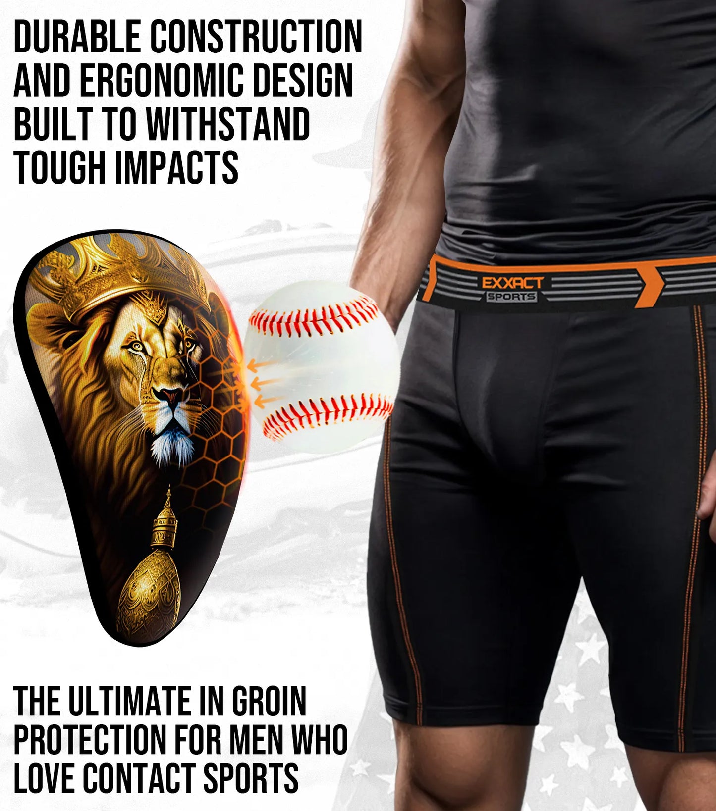Lightweight Athletic Cup For Men & Boys with Soft Rim Comfort (Lion)