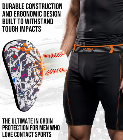 Lightweight Athletic Cup For Men & Boys with Soft Rim Comfort (Marble)