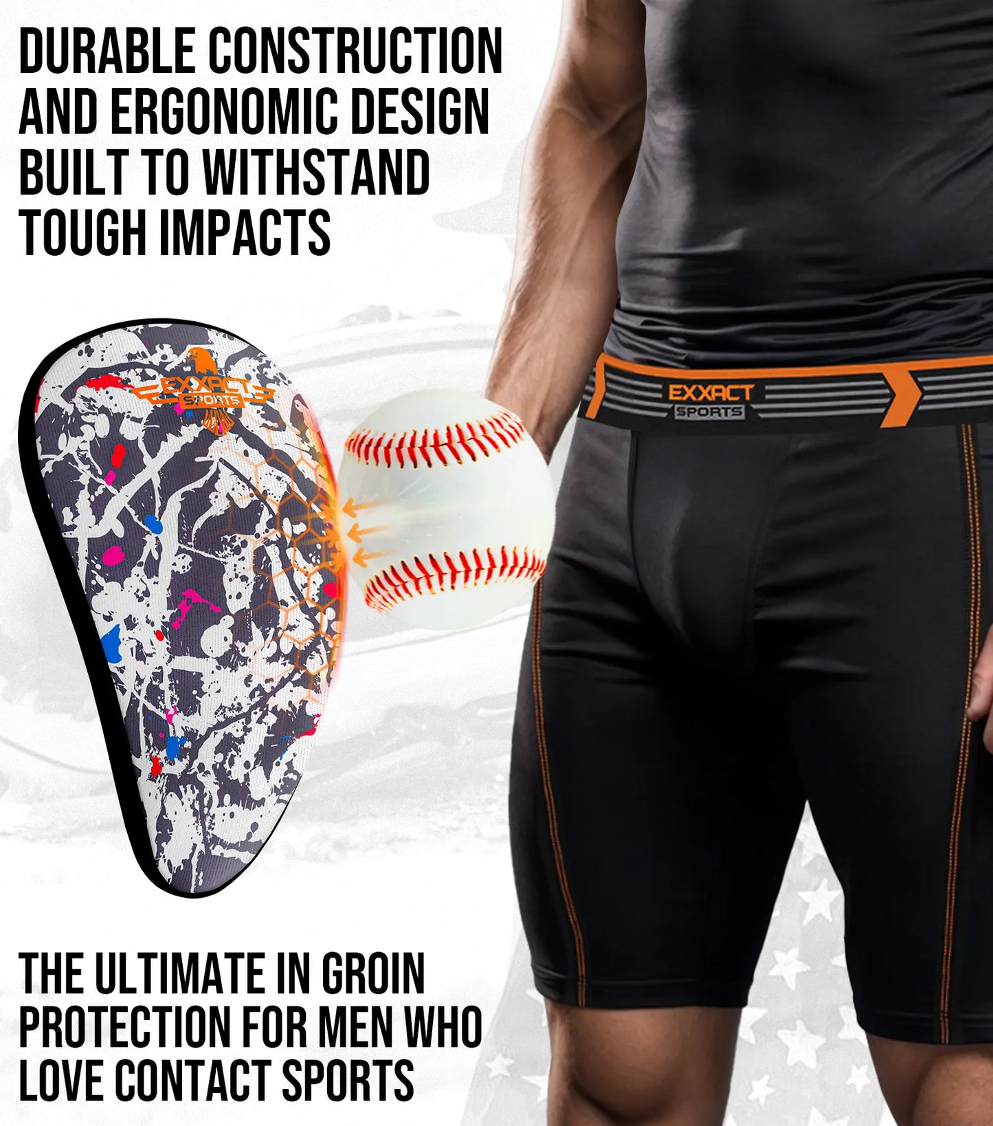 Lightweight Athletic Cup For Men & Boys with Soft Rim Comfort (Marble)