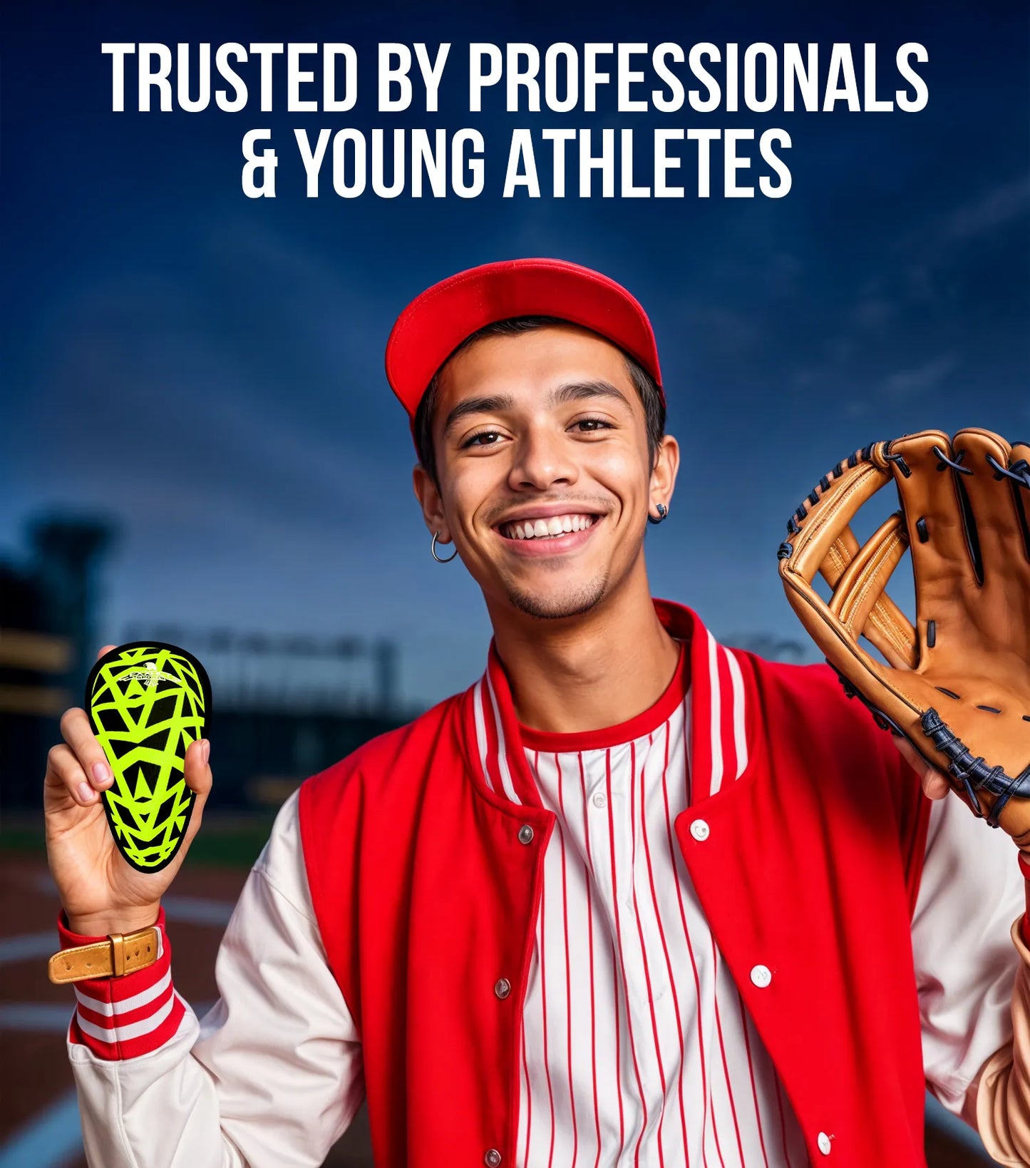 Lightweight Athletic Cup For Men & Boys with Soft Rim Comfort (Neon Green)