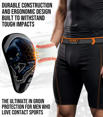 Lightweight Athletic Cup For Men & Boys with Soft Rim Comfort (Panther)