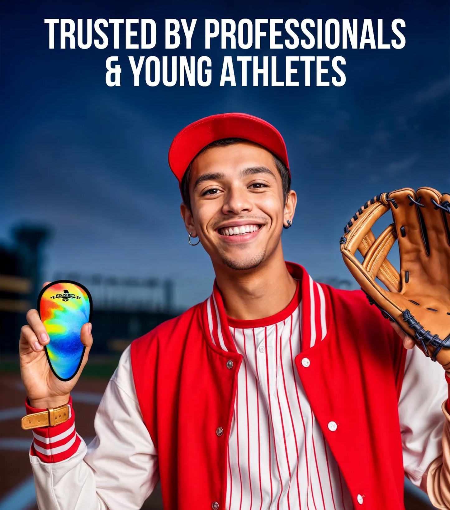 Lightweight Athletic Cup For Men & Boys with Soft Rim Comfort (Rainbow)