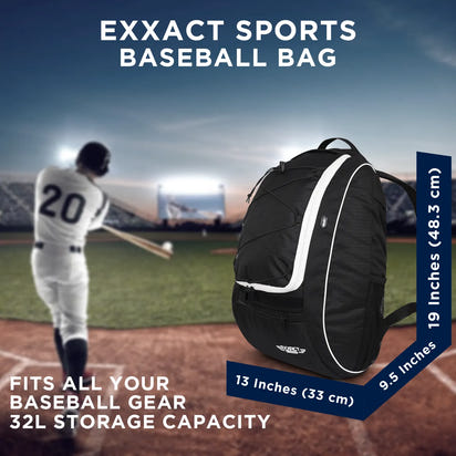 Black Baseball Bat Bag with Seperate Cleats Compartment