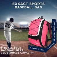 Pink Baseball Bat Bag with Seperate Cleats Compartment