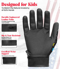 Kids Baseball Batting Gloves with Arm Sleeve (Autism)