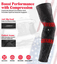 Kids Baseball Batting Gloves with Arm Sleeve (Black)