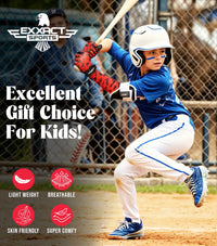 Kids Baseball Batting Gloves with Arm Sleeve (Black Lion)