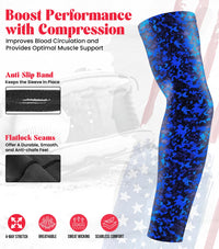 Kids Baseball Batting Gloves with Arm Sleeve (Blue Camo)