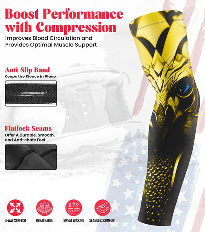 Kids Baseball Batting Gloves with Arm Sleeve (Eagle)