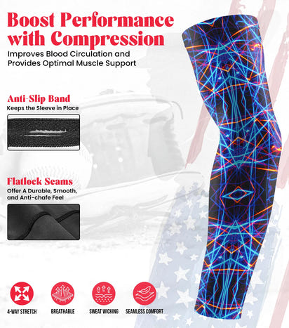 Kids Baseball Batting Gloves with Arm Sleeve (Lazer)