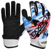 Flight Baseball Batting Gloves For Youth & Adult (White Printed)