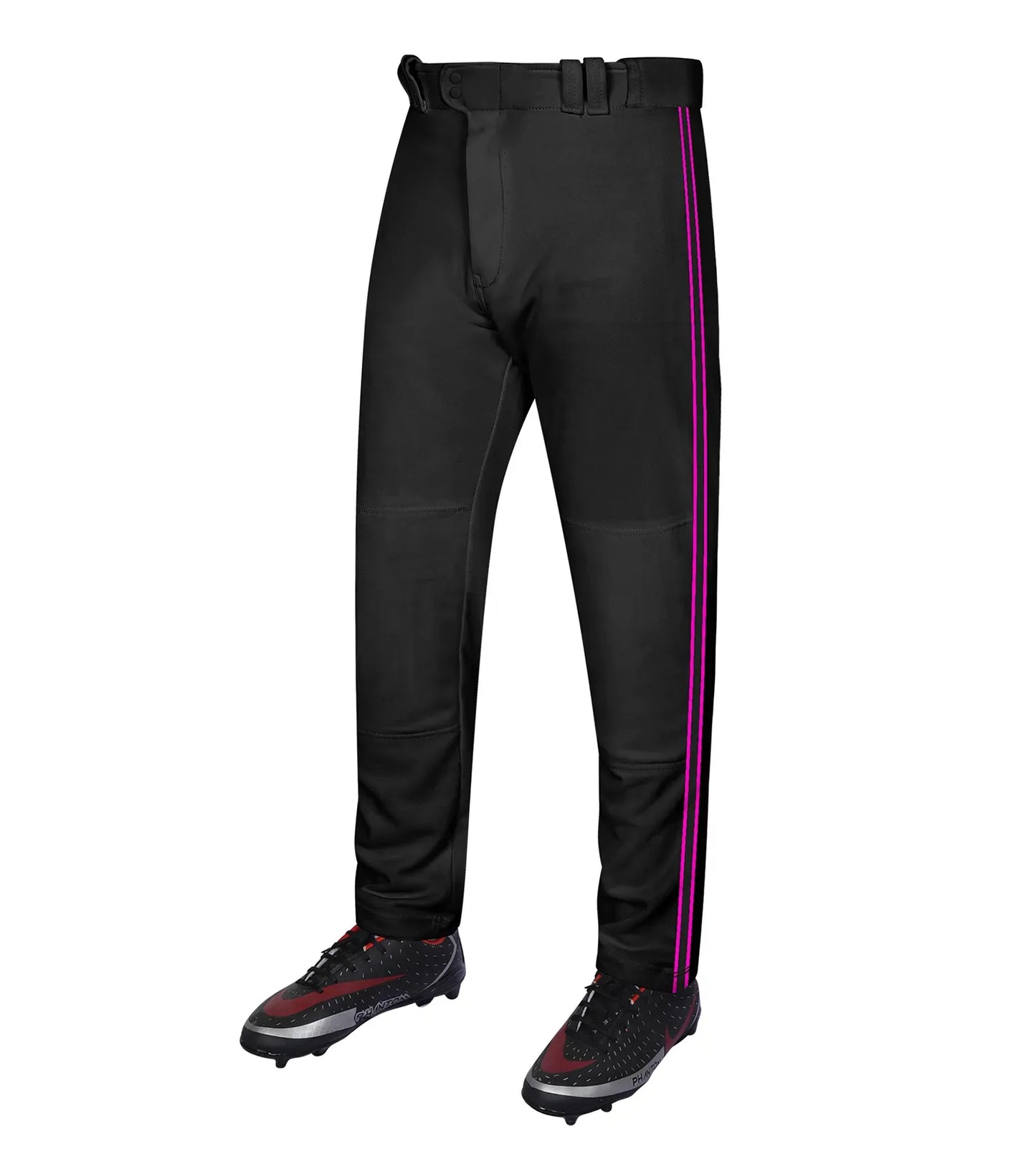 Proline Youth Full Length Baseball Pants with Stripes (Black)