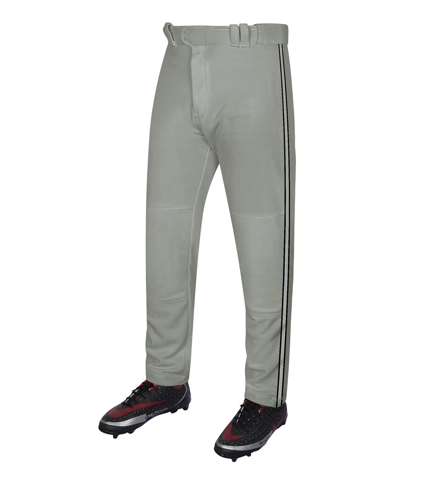 Proline Youth Full Length Baseball Pants with Stripes (Gray)