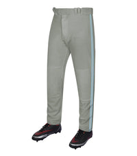Proline Youth Full Length Baseball Pants with Stripes (Gray)