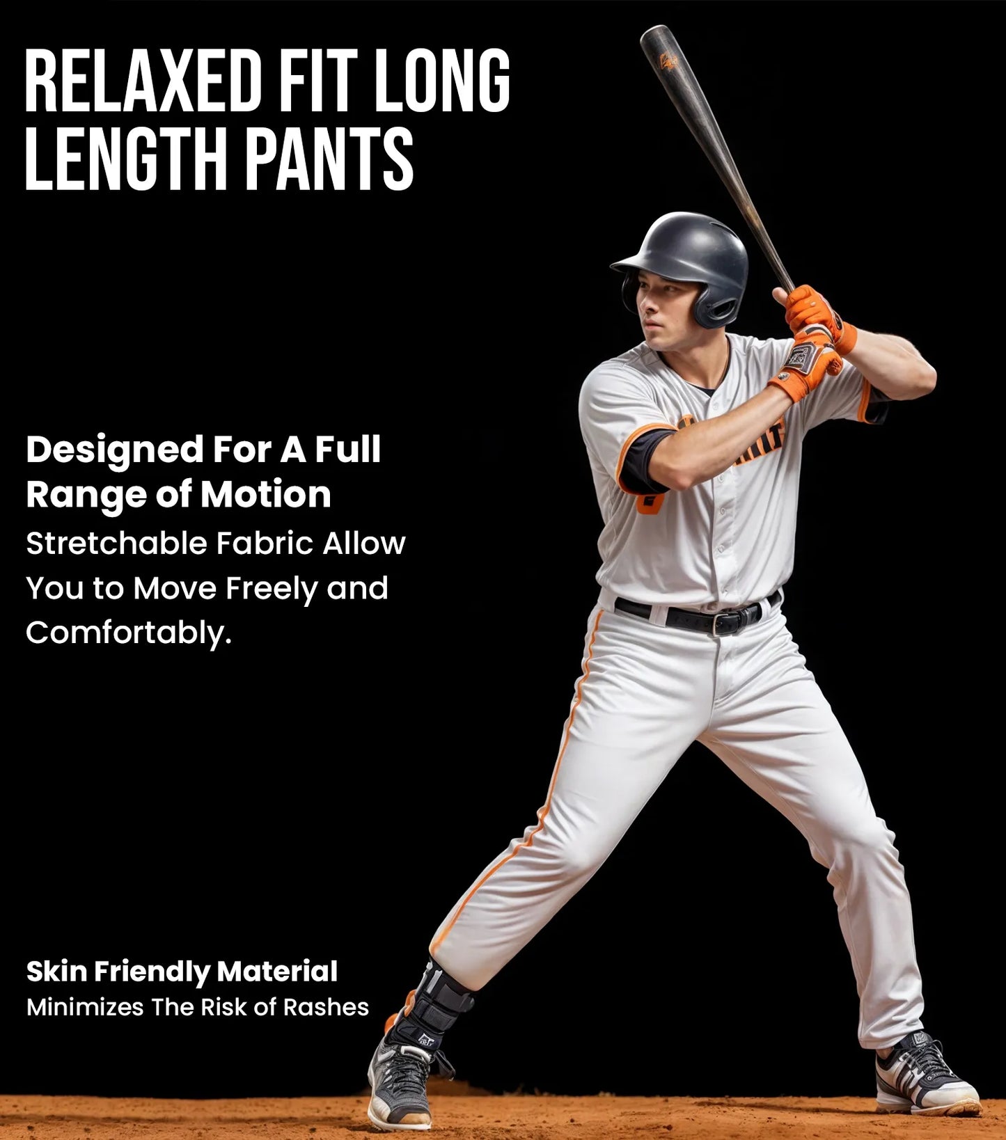 Proline Youth Full Length Baseball Pants with Stripes (Navy)