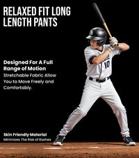 Proline Youth Full Length Baseball Pants with Stripes (Red)