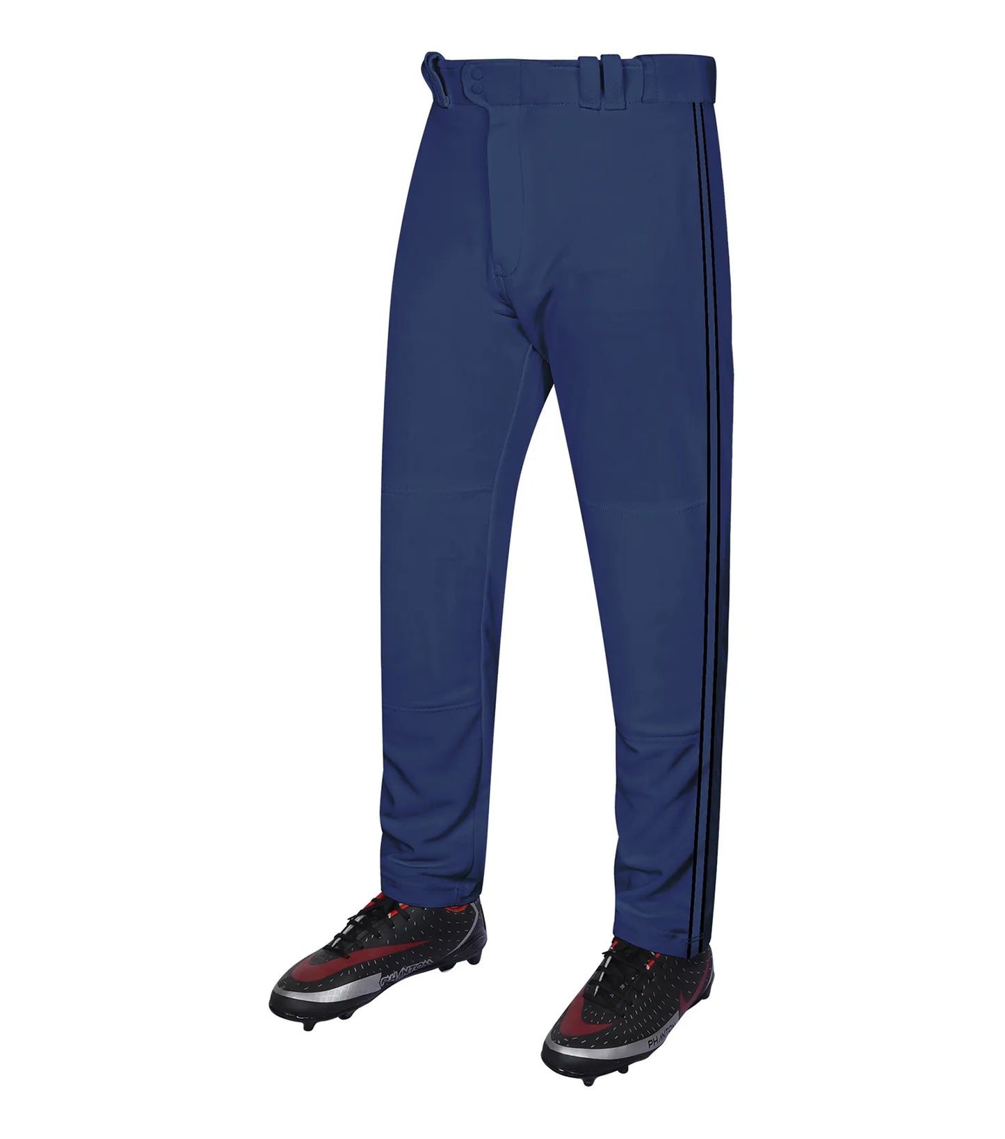 Proline Adult Full Length Baseball Pants with Stripes (Navy)