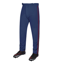 Proline Adult Full Length Baseball Pants with Stripes (Navy)