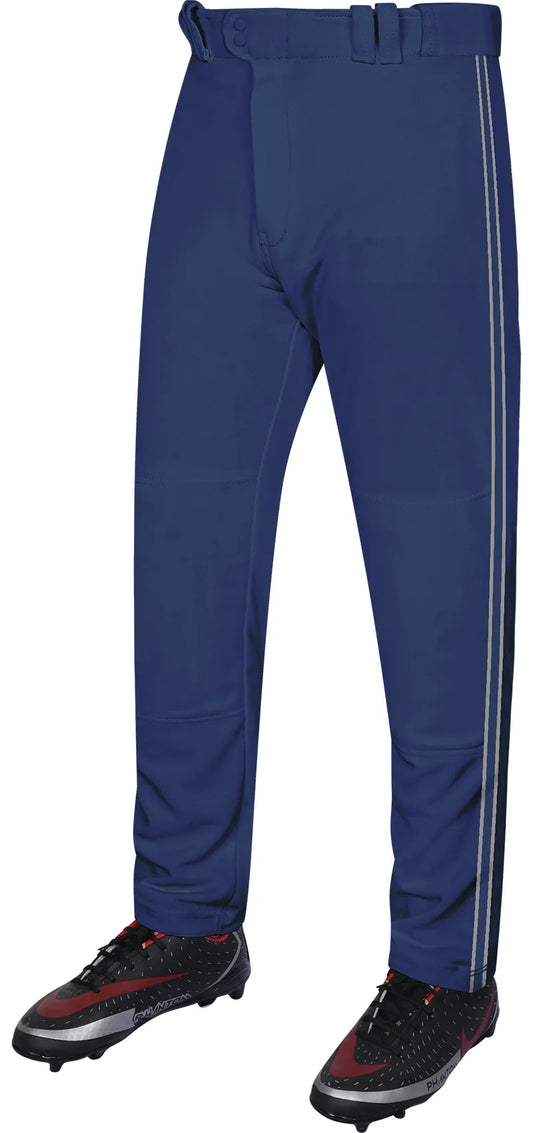 Proline Adult Full Length Baseball Pants with Stripes (Navy)