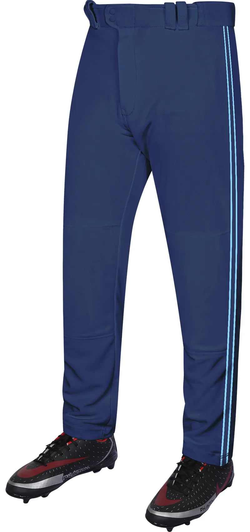 Proline Adult Full Length Baseball Pants with Stripes (Navy)