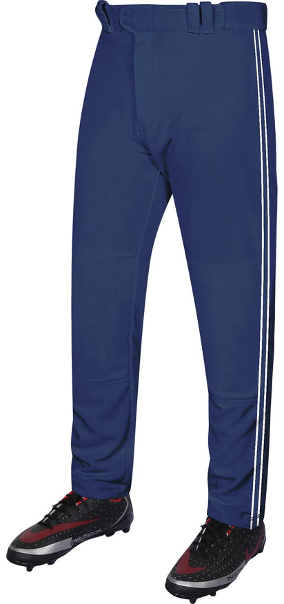 Proline Adult Full Length Baseball Pants with Stripes (Navy)