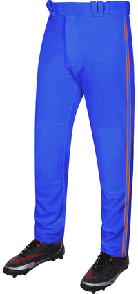 Proline Adult Full Length Baseball Pants with Stripes (Royal Blue)