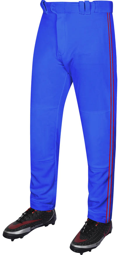 Proline Adult Full Length Baseball Pants with Stripes (Royal Blue)