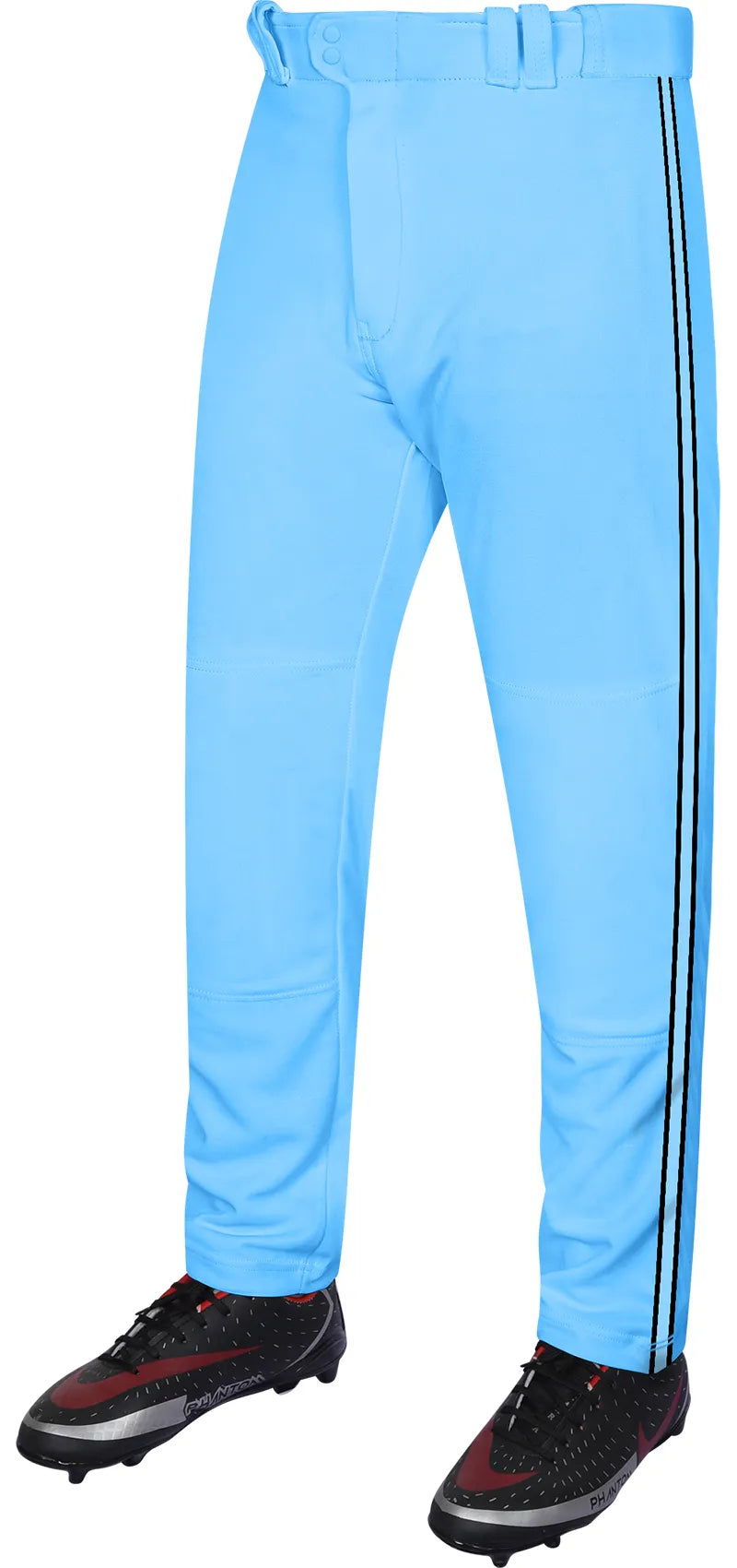 Proline Adult Full Length Baseball Pants with Stripes (Sky)
