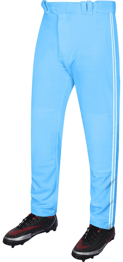 Proline Adult Full Length Baseball Pants with Stripes (Sky)