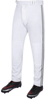 Proline Adult Full Length Baseball Pants with Stripes (White)