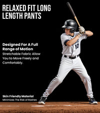 Proline Youth Full Length Baseball Pants with Stripes (Navy)