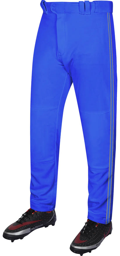 Proline Youth Full Length Baseball Pants with Stripes (Royal Blue)
