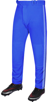 Proline Youth Full Length Baseball Pants with Stripes (Royal Blue)