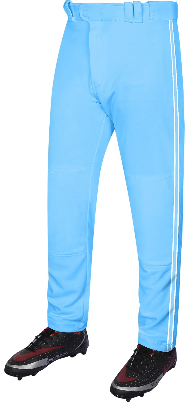 Proline Youth Full Length Baseball Pants with Stripes (Sky)