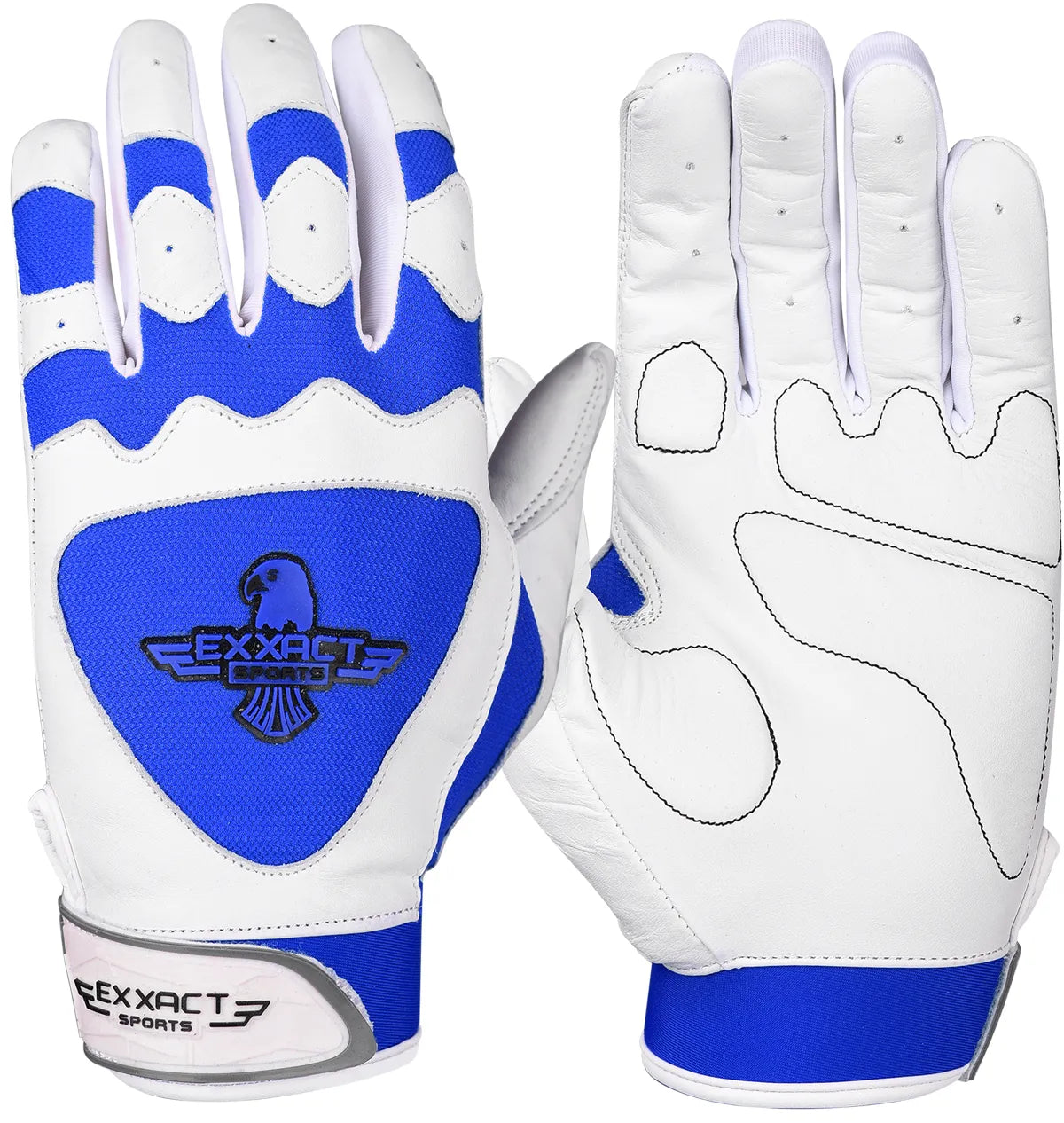 Padded Baseball Batting Gloves for Men & Women (Royal Blue)