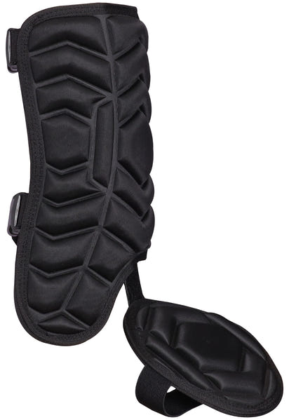 Baseball Batter's Leg Guard with Adjustable Straps (Black)