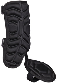 Baseball Batter's Leg Guard with Adjustable Straps (Black)