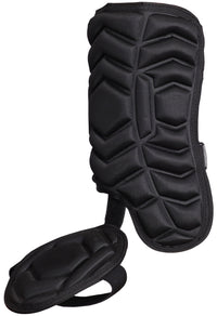 Baseball Batter's Leg Guard with Adjustable Straps (Black)