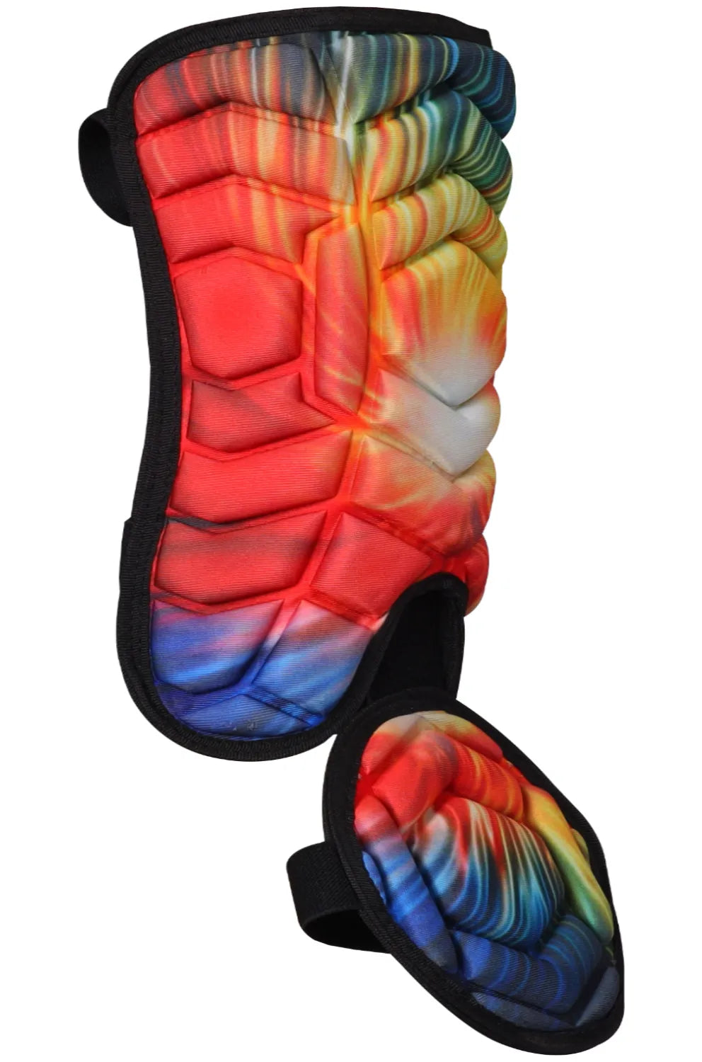 Baseball Batter's Leg Guard with Adjustable Straps (Tie Dye)