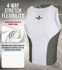 Tank Top Boys Baseball Chest Protector (White)