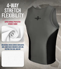 Tank Top Boys Baseball Chest Protector (Gray)