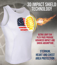 Tank Top Boys Baseball Chest Protector (White)