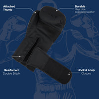 Clash Boxing Gloves for Men & Women (Black)